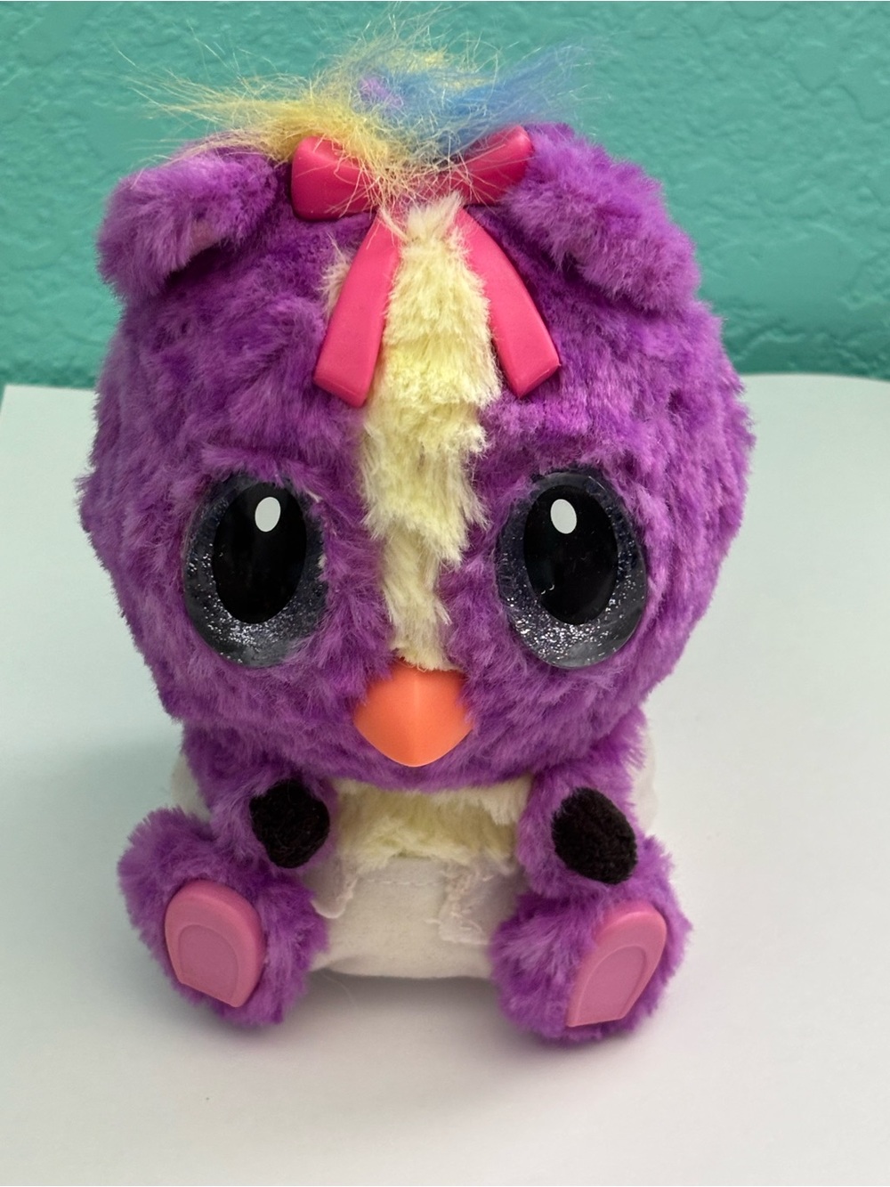 Hatchimal Hatchibabies Purple Interactive Toy Talks, Lights Up